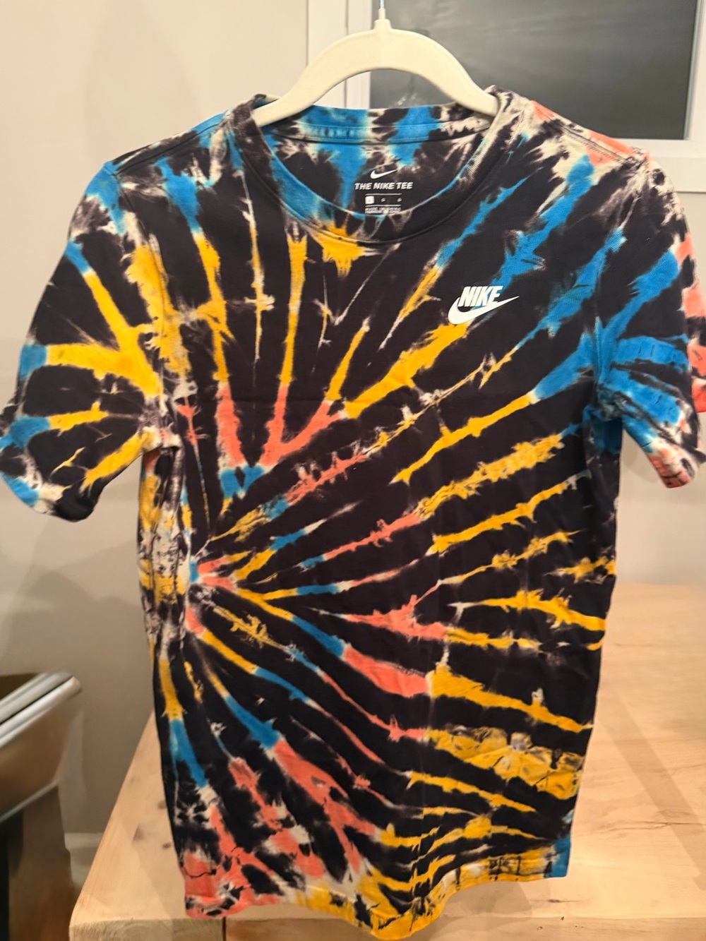 Nike Kids Tie-Dye Short Sleeve Tee - Black, Yellow, Blue, Pink